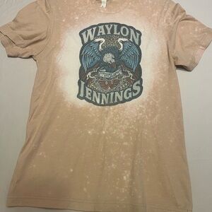 Waylon Jennings Tan Graphic T-Shirt